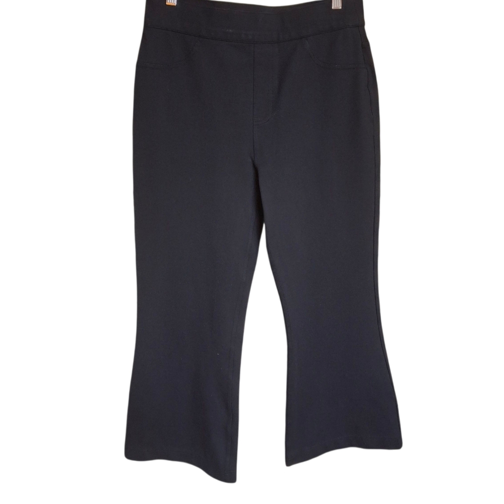 SPANX The Perfect Cropped Flare Black Ponte Pants 20260R   Women Size Large - Picture 8 of 16
